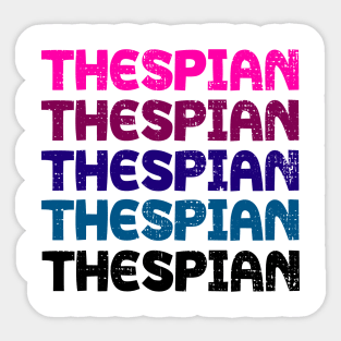 Thespian Retro Shirt. Sticker